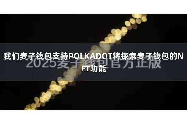 我们麦子钱包支持POLKADOT将探索麦子钱包的NFT功能