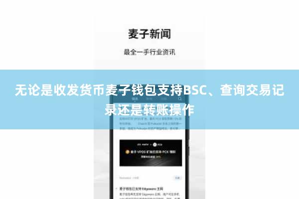 无论是收发货币麦子钱包支持BSC、查询交易记录还是转账操作