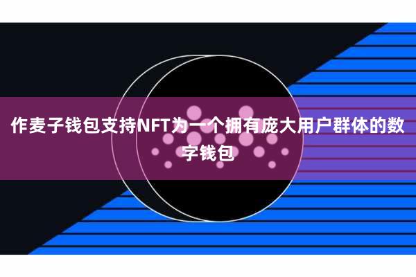 作麦子钱包支持NFT为一个拥有庞大用户群体的数字钱包