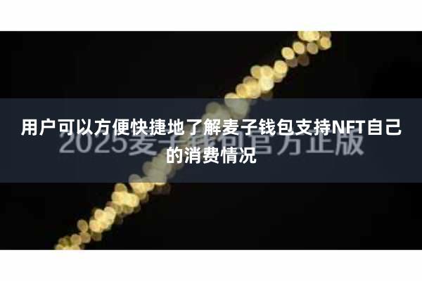 用户可以方便快捷地了解麦子钱包支持NFT自己的消费情况